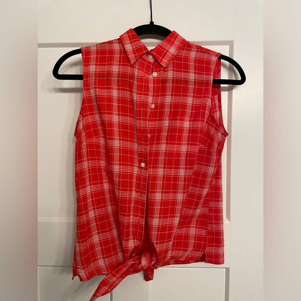 J. Crew Tie Button Down Tank